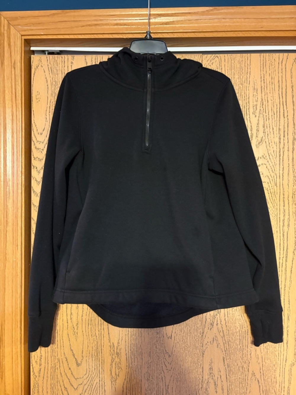 Athleta Black Fleece Mock Neck Quarter Zip Jacket EUC